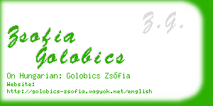 zsofia golobics business card